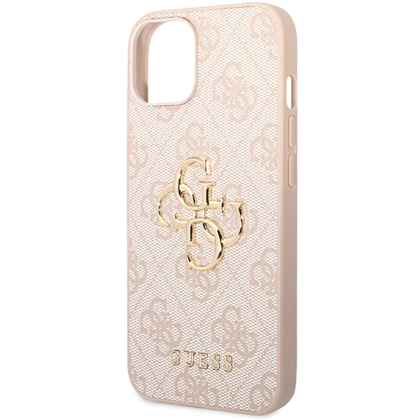 iPhone 15 Hardcase | Guess Gouden Logo | Backcover Roze