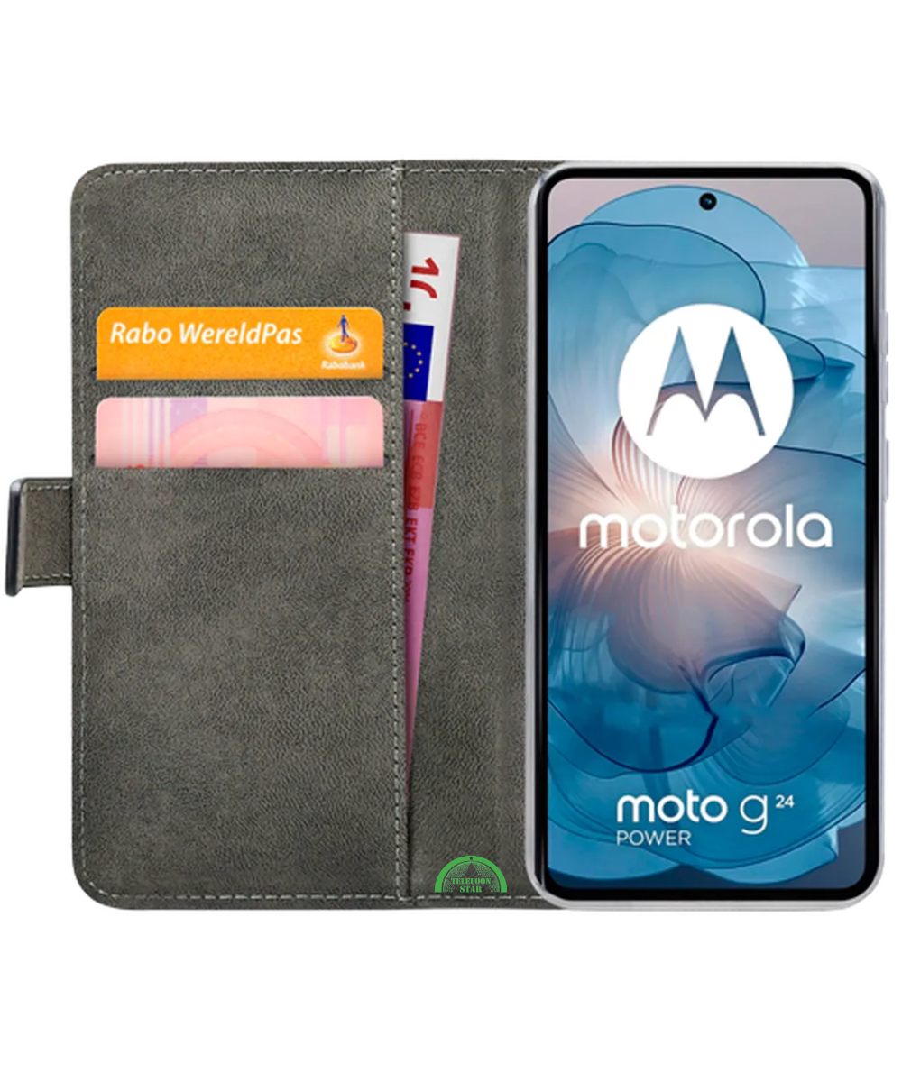 Bookcase Hoesje voor Motorola Moto G85 Zwart met Magnetische Sluiting