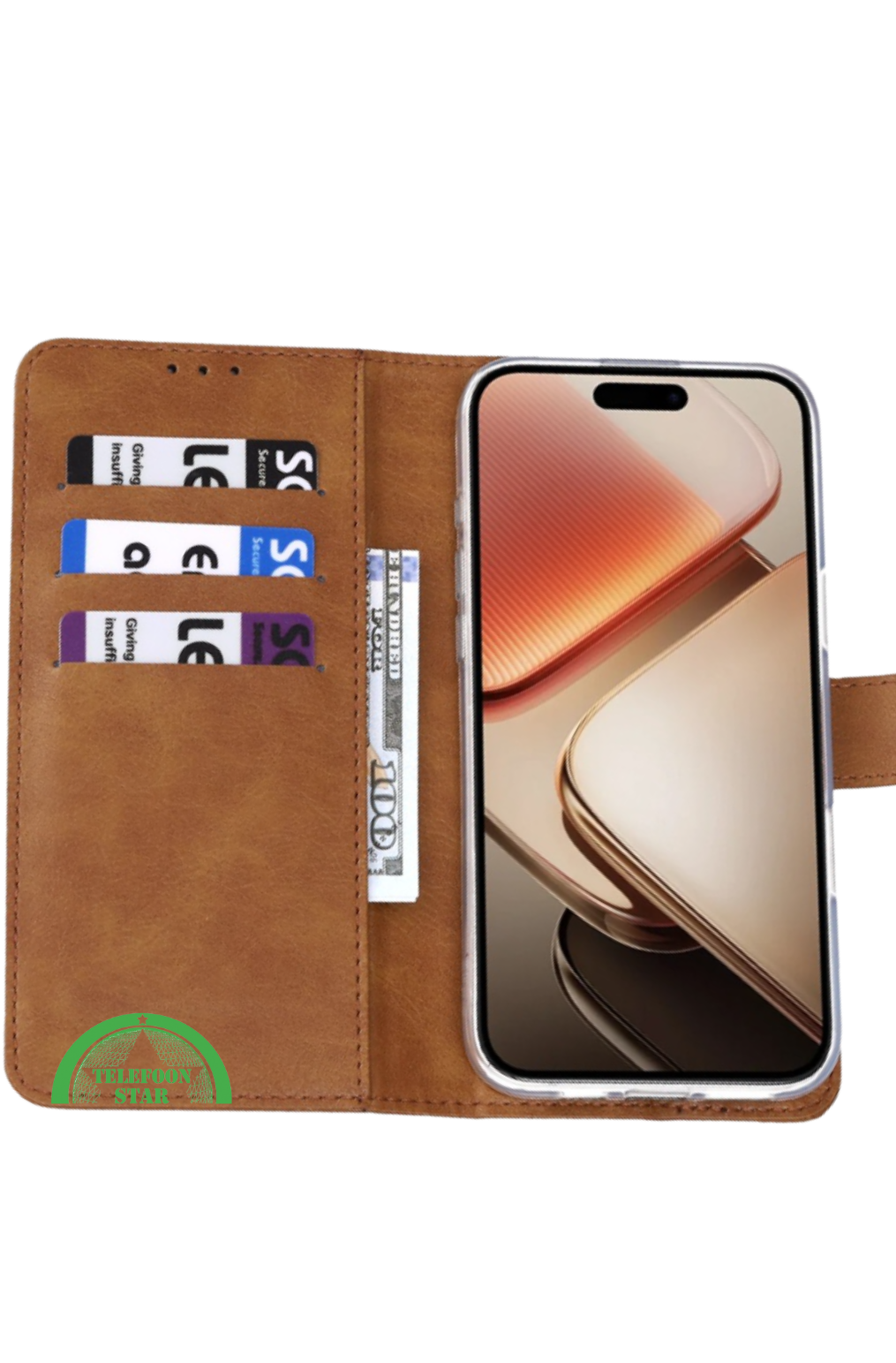 Hoesje voor Motorola G56 Wallet Bookcase Bruin