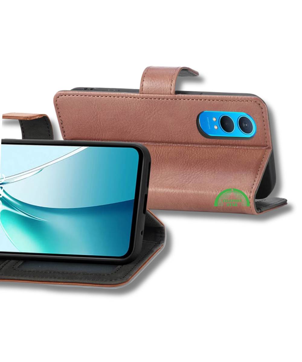 Bookcase Hoesje Bruin OnePlus Nord CE 4 Lite Stevig en comfortabel in de hand