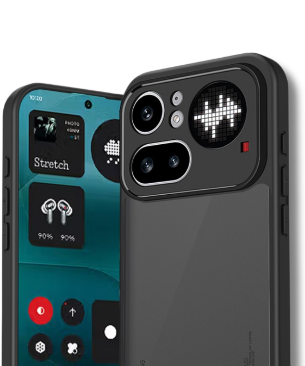 Nothing Phone 4a Pro MagSafe Hoesje Mat Zwart Transparant met Magnetische Ondersteuning