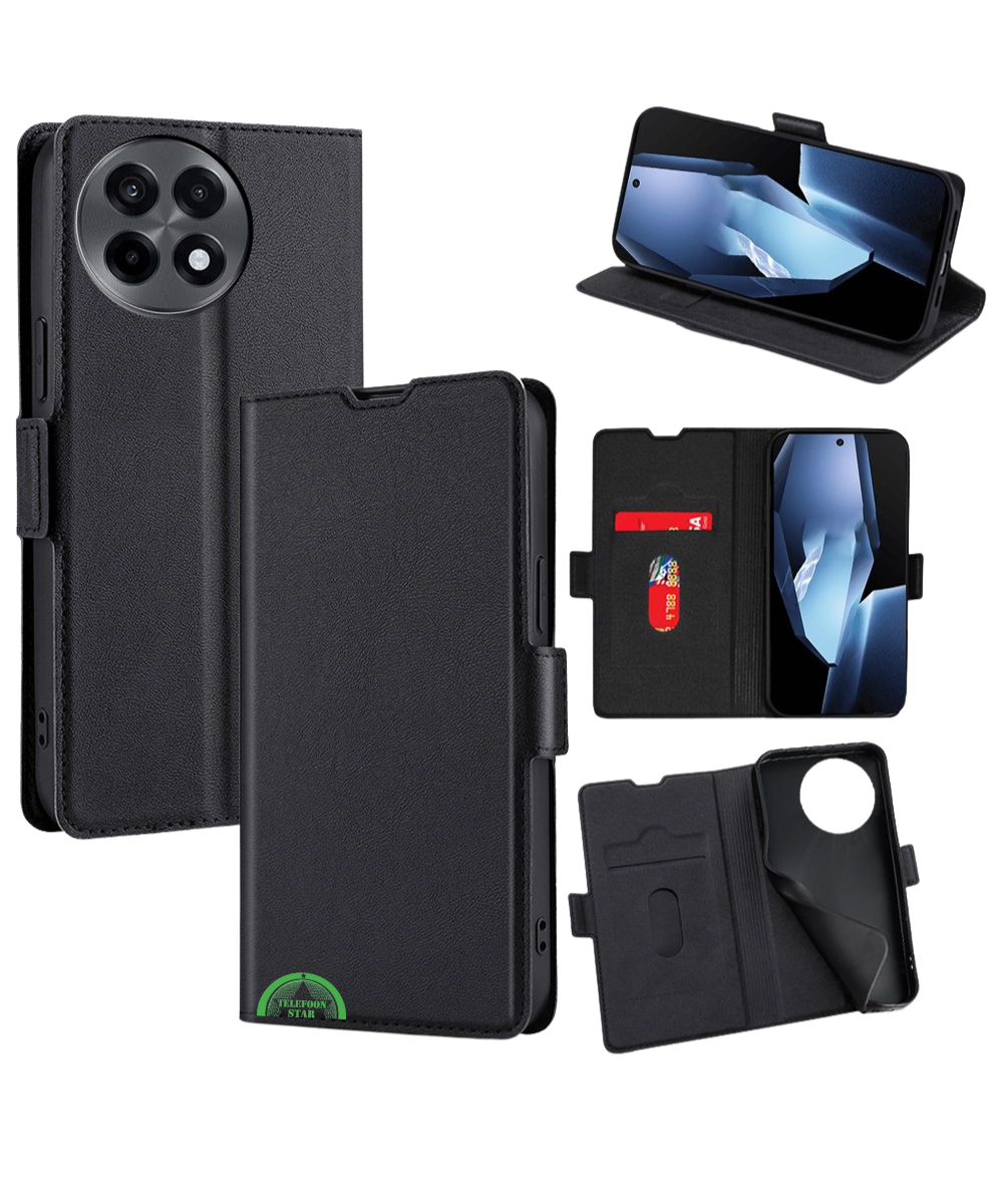 OnePlus Nord CE 5 Wallet Case Zwart Bookcase hoesje Duurzaam materiaal