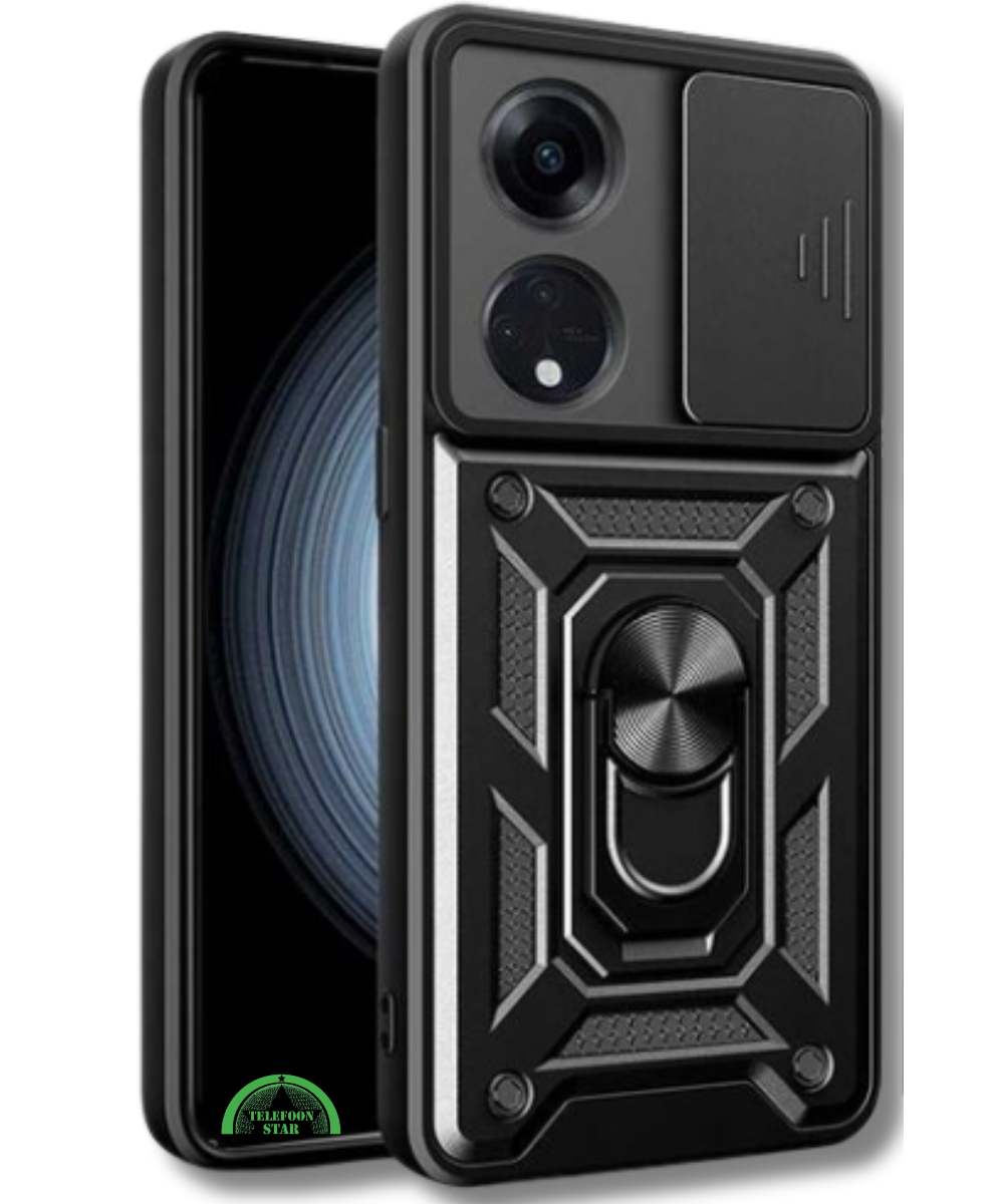 Hoesje voor Oppo A58 4G met Camera-Slider Kickstand