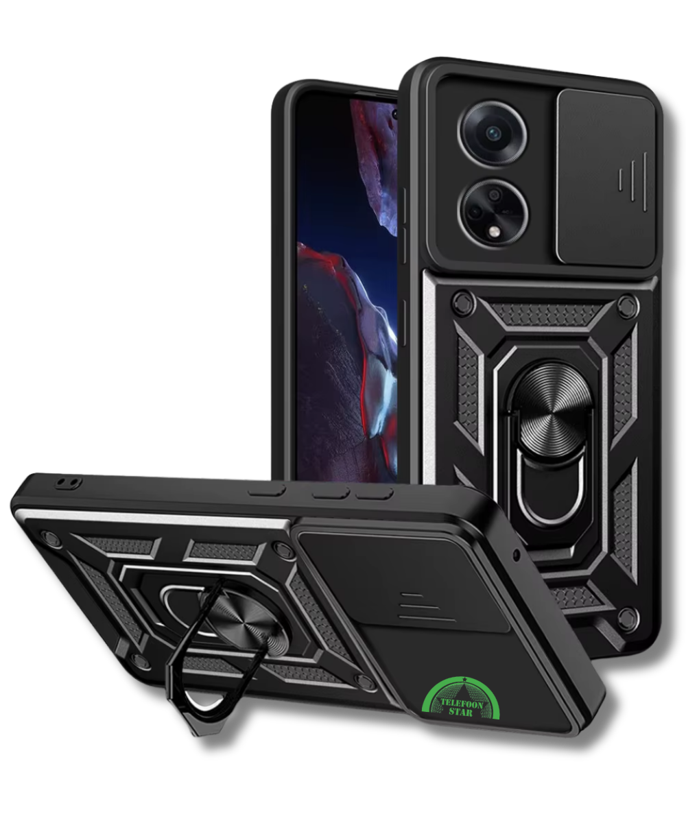 Hoesje voor Oppo A58 4G met Camera-Slider Kickstand