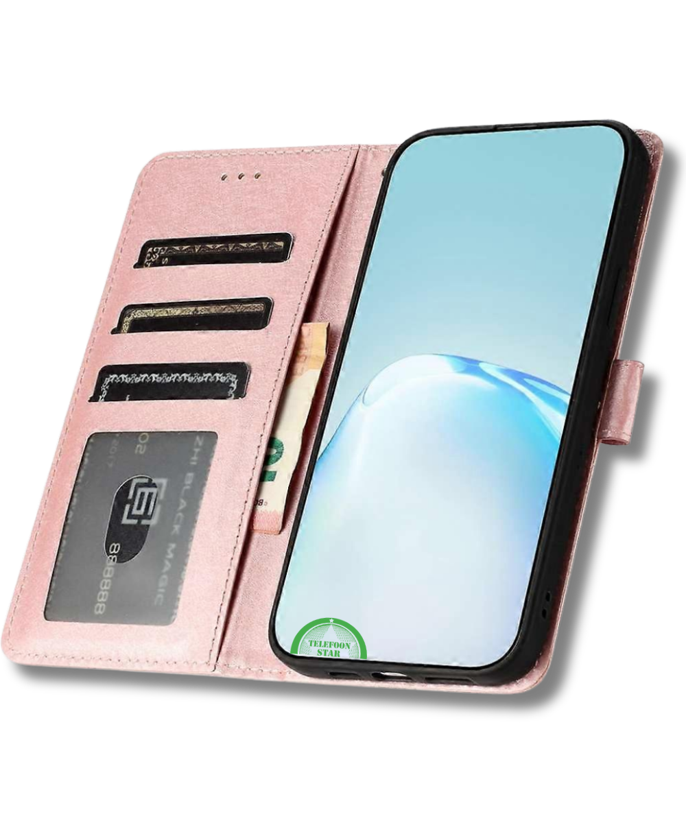 Bookcase Oppo A6 Pro Roze Stijlvolle Bescherming en strak