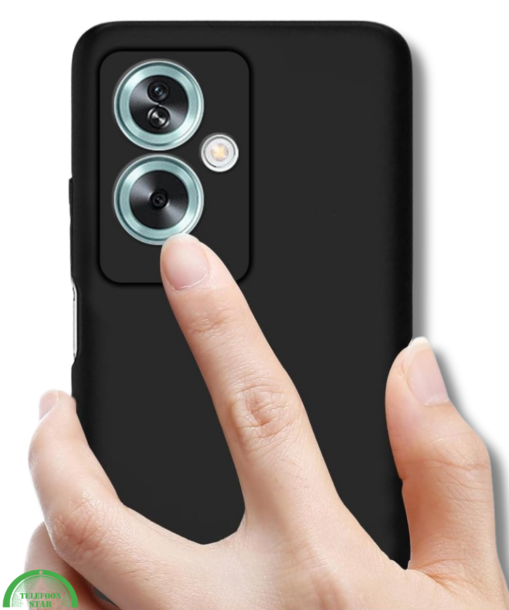 Zwart Hoesje voor OPPO Reno 11F Slank Flexibel & Krasbestendig