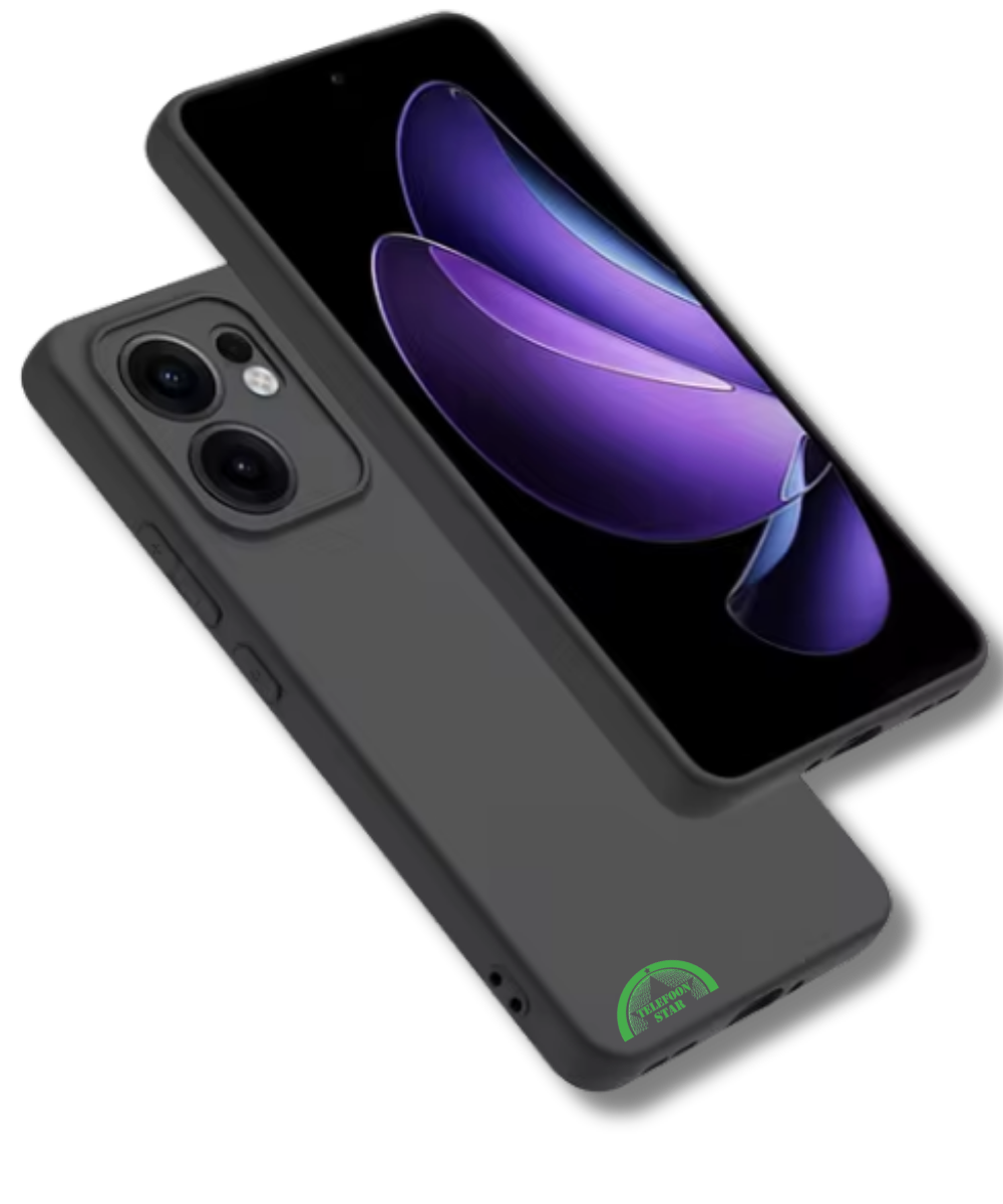 Zwart Hoesje voor Oppo Reno 14 F Silicone Slank