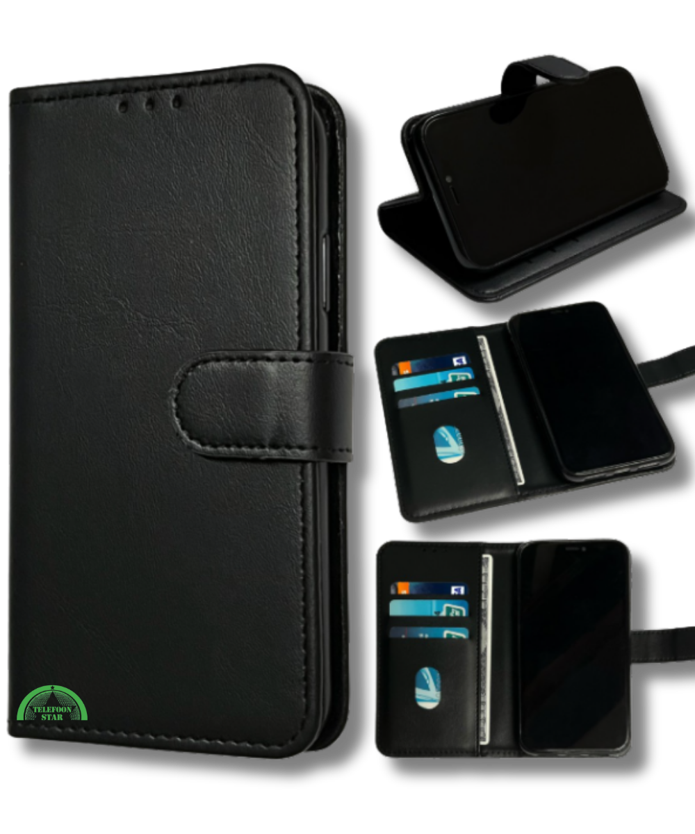 Bookcase Hoesje voor Xiaomi Redmi A3 Zwart Magnetische sluiting