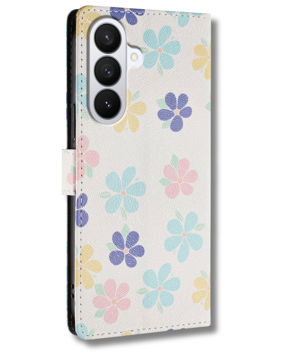 Samsung Galaxy S26 Bookcase Hoesje met Bloemenprint Stijlvolle Bescherming met Wallet Functie