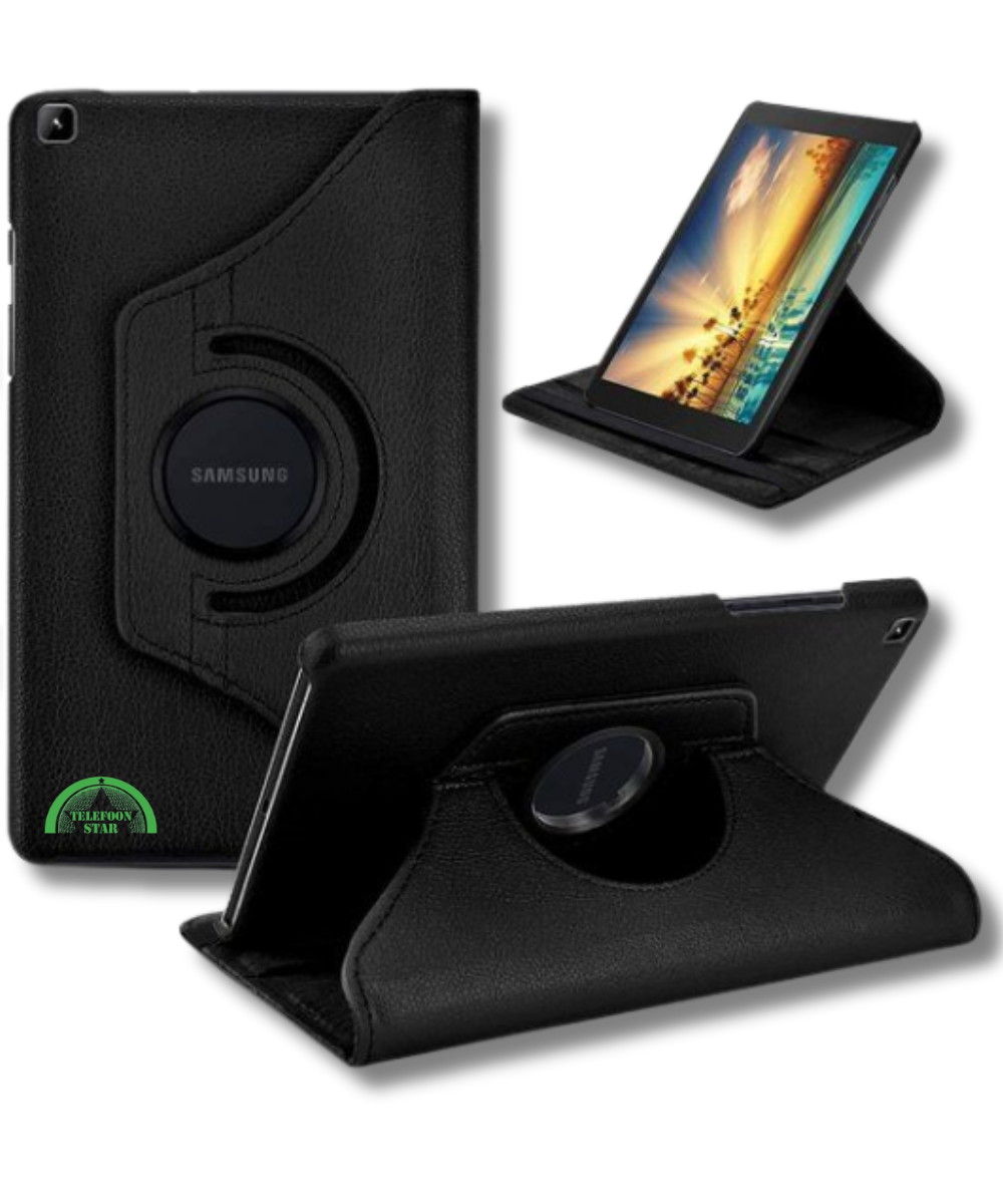 Hoesje voor Samsung A11 Zwart Bookcase met Kickstand Slank licht en stevig