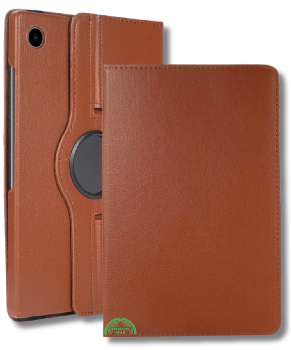 Hoesje voor Samsung A9 Plus Bruin Bookcase met Kickstand Slank licht en stevig