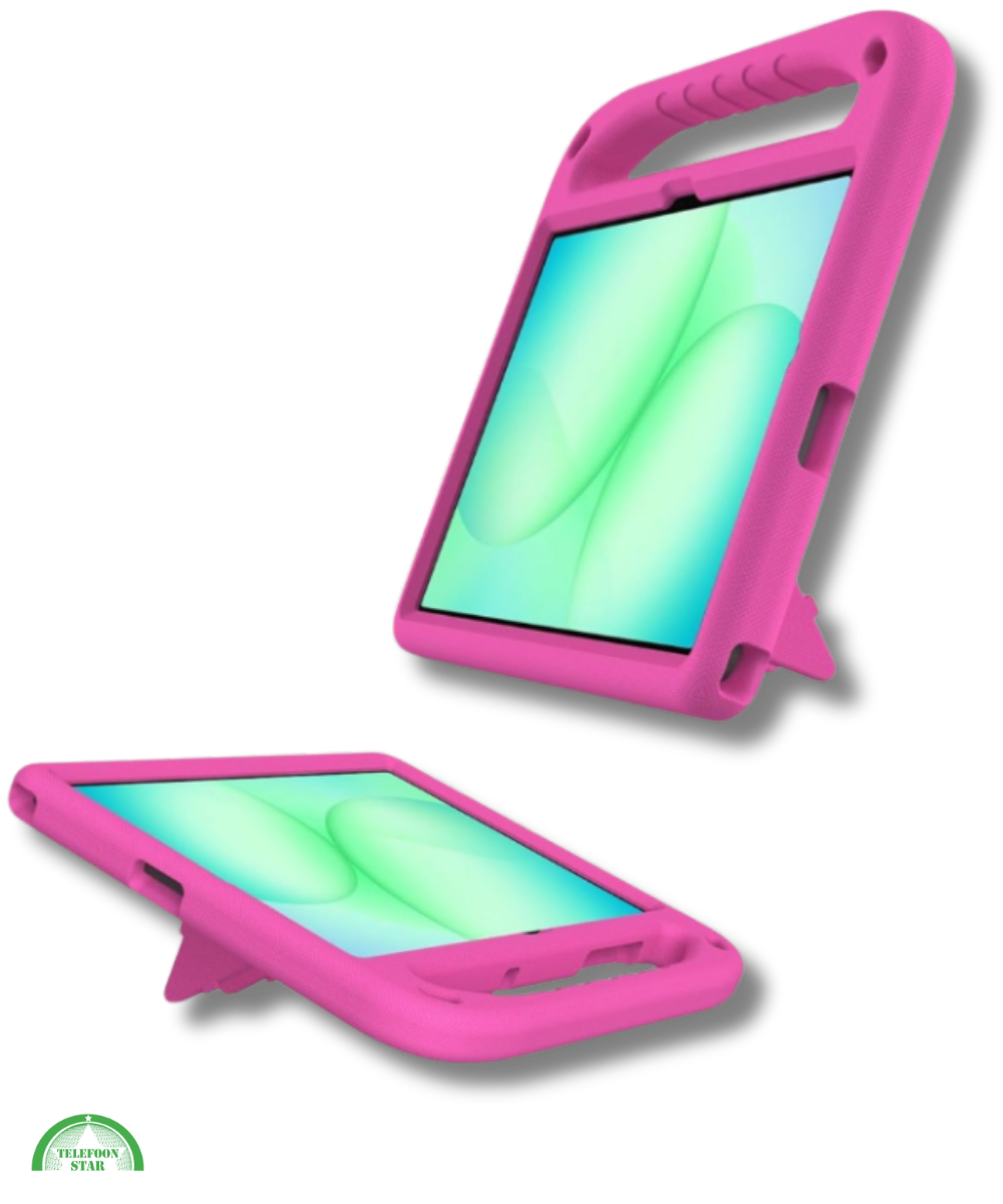 Hoesje voor Samsung A9 Plus Roze Kids Shockproof Met Handgreep en Kickstand