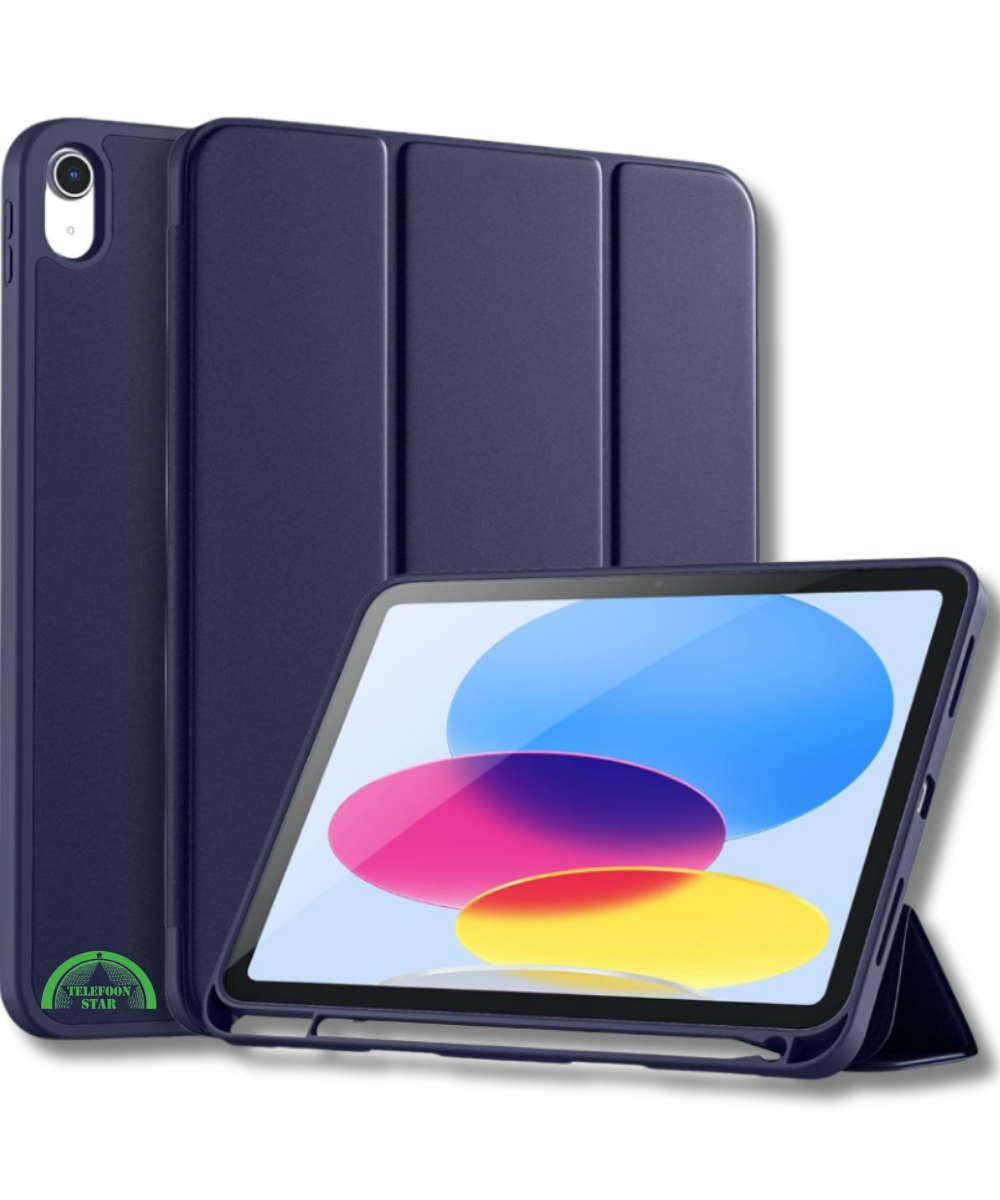 Hoesje voor iPad A16(2025)/iPad 2022 (10.9 inch 10e Gen) Rood Silicone Smart Cover Met Pen Slot