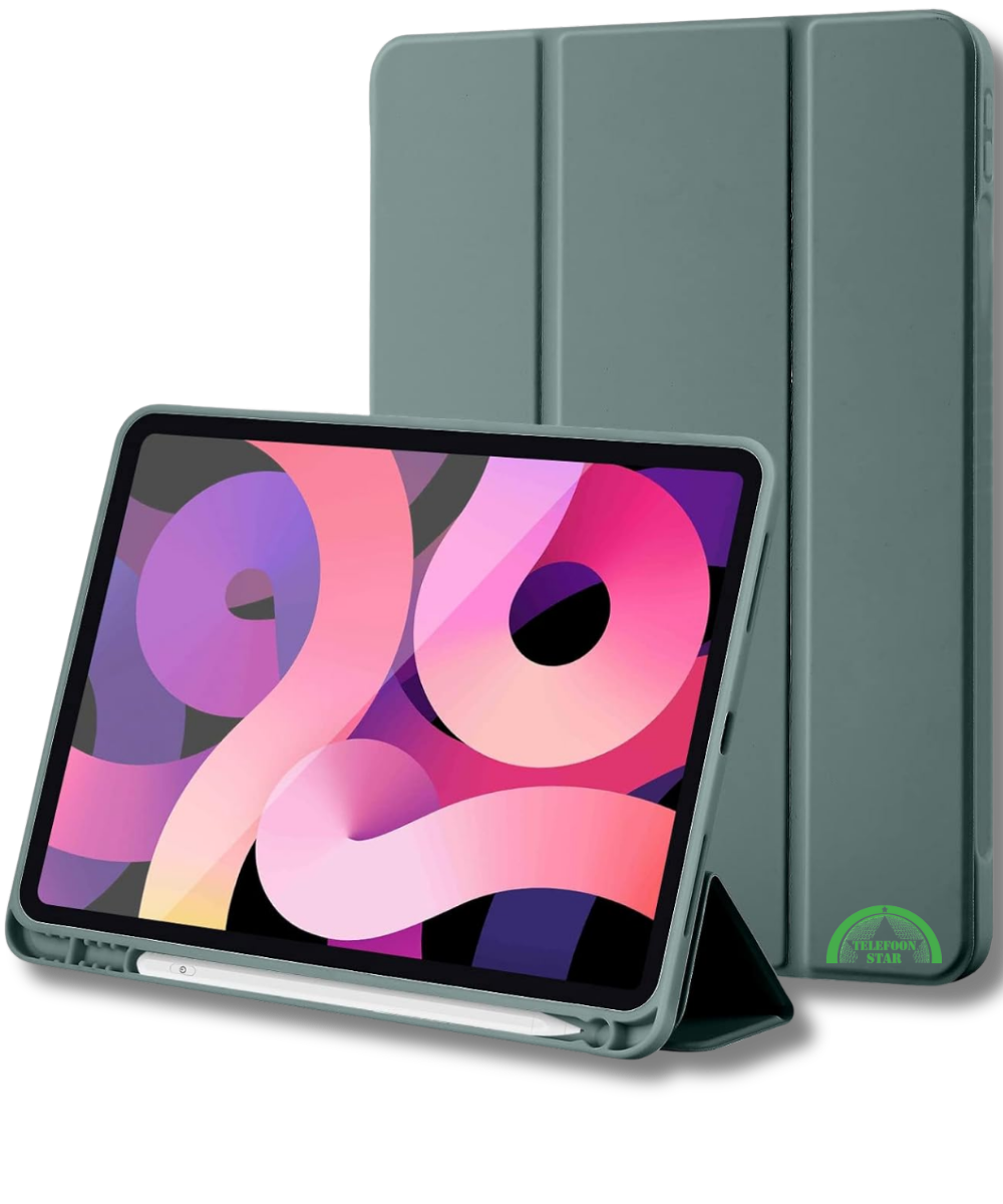 Hoesje voor iPad A16(2025)/iPad 2022 (10.9 inch 10e Gen) Paars Silicone Smart Cover Met Pen Slot