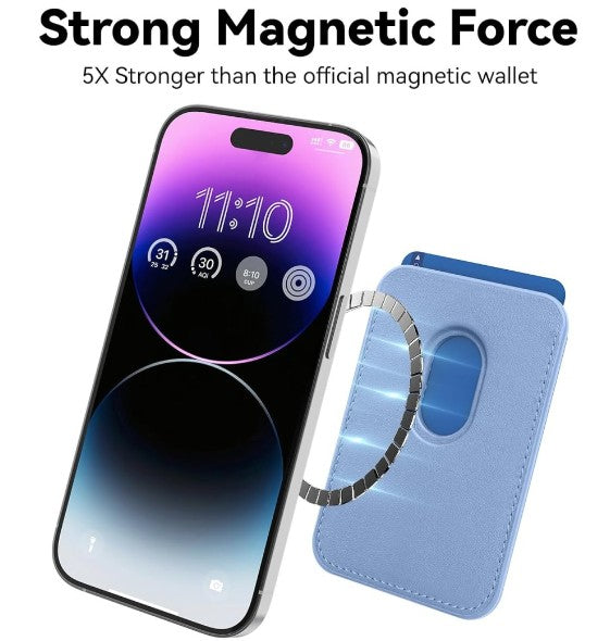 Magnetische Kaartenhouder voor iPhone Donkerblauw– Compatibel met MagSafe