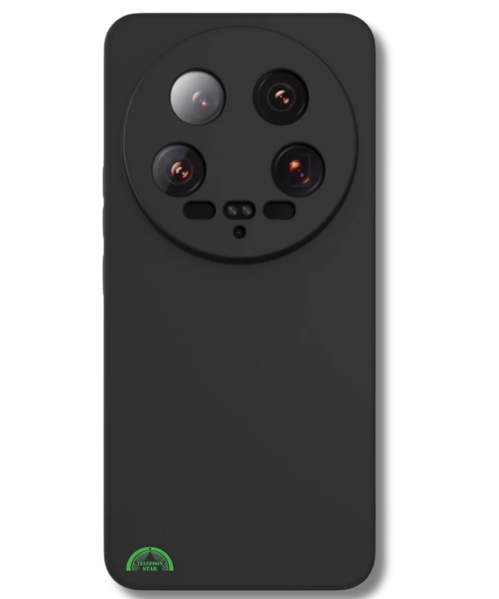 Hoesje Xiaomi 14 Ultra – Zwart Siliconen Softcase met Camera Bescherming