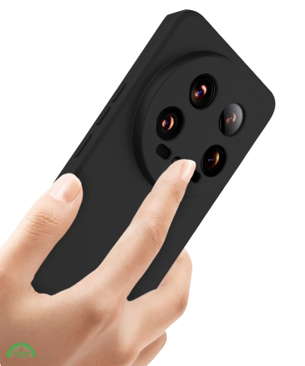 Hoesje Xiaomi 14 Ultra – Zwart Siliconen Softcase met Camera Bescherming