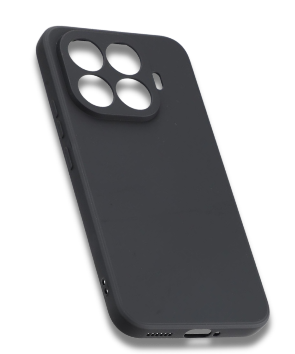 Hoesje Xiaomi 15T Pro Zwart Softcase met Extra Camera Bescherming