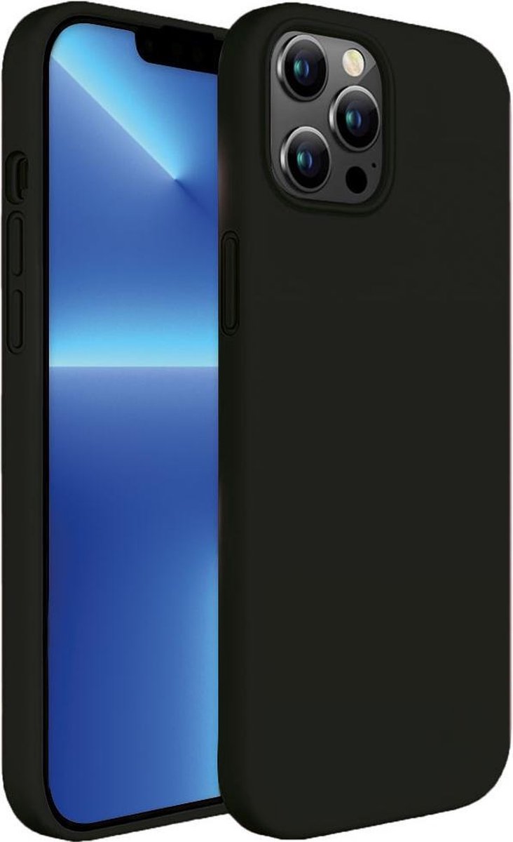 iPhone 13 Hoesje Siliconen Case Back Cover Hoes Zwart - iPhone 13 Hoesje Cover Hoes Siliconen