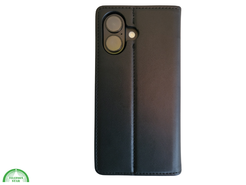 Flip Case Boek Zwart Luxe Klaphoes met 3 Pashouders voor iPhone 16 Plus