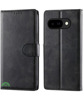 Google Pixel 10a Bookcase Hoesje Zwart Leren Look Met Pasjeshouder