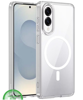 Hoesje voor Samsung S25 Edge Transparant Magneetring, Slank, Sterk & Magnetisch