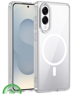 Hoesje voor Samsung S25 Edge Transparant Magneetring, Slank, Sterk & Magnetisch