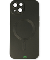 Hoesje voor iPhone 14 Zwart MagSafe, Silicone, Slank, Beschermend