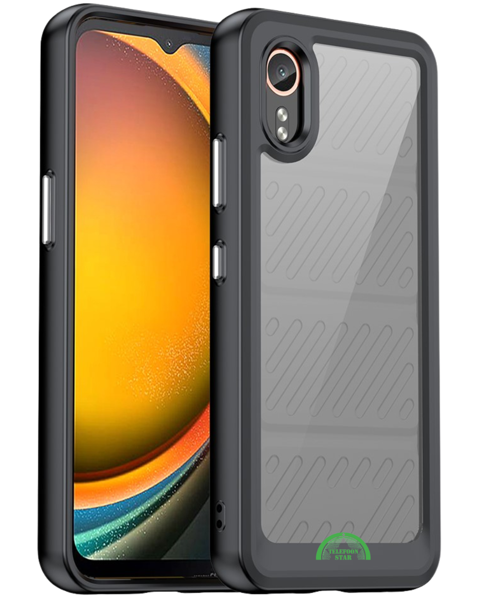 Samsung Galaxy XCover 7 Hoesje Transparante Hybride Beschermhoes met Schokbestendige Bumper