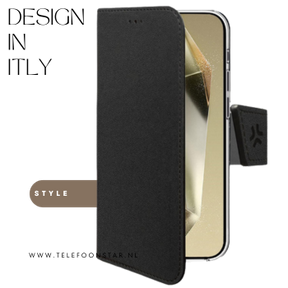 Bookcase Hoesje Zwart voor iPhone 16 Plus
