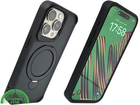 iPhone 15 Pro Max Achterkant Hoesje met Ringhouder &ndash; Elegant &amp; Functioneel Beschermhoesjee