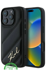 Hoesje voor iPhone 16 Pro Max Luxe Hoesje Zwart &ndash; Stijlvolle Bescherming met Elegant Design