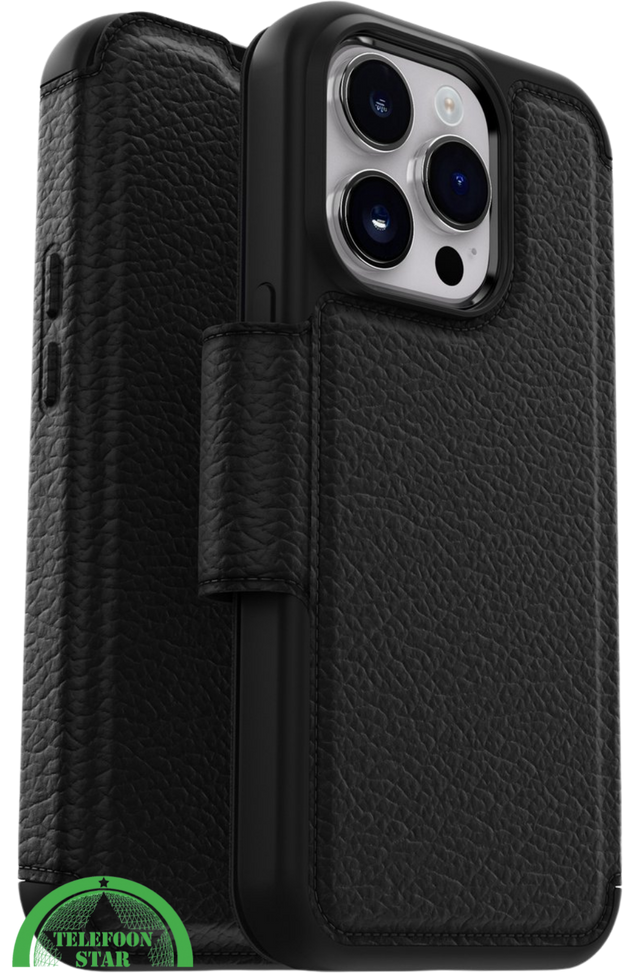 Zwart Bookcase Hoesje iPhone 14 Pro Max &ndash; Luxe &amp; 360&deg; Bescherming | Telefoonstar