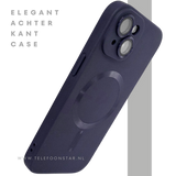 iPhone 15 Plus Siliconen Hoesje Donkerblauw &ndash; MagSafe-Compatibel &amp; Ultieme Bescherming