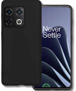 Zwart Hoesje voor OnePlus 10 Pro SilkShield Matte Soft Case