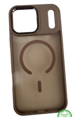 Matte ProtectCase iPhone 17 Pro Max met Magnetische Oplaadring &ndash; Smoke Bruin