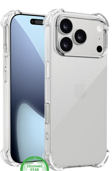 Transparant Antishock Hoesje voor iPhone 17 Pro Max– Silicone, Flexibel, Helder & Extra Sterk | Telefoonstar