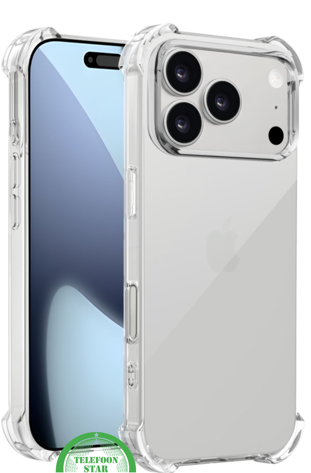Transparant Antishock Hoesje voor iPhone 17 Pro Max&ndash; Silicone, Flexibel, Helder &amp; Extra Sterk | Telefoonstar