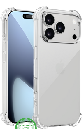 Transparant Antishock Hoesje voor iPhone 18 Pro – Silicone, Flexibel, Helder & Extra Sterk | Telefoonstar