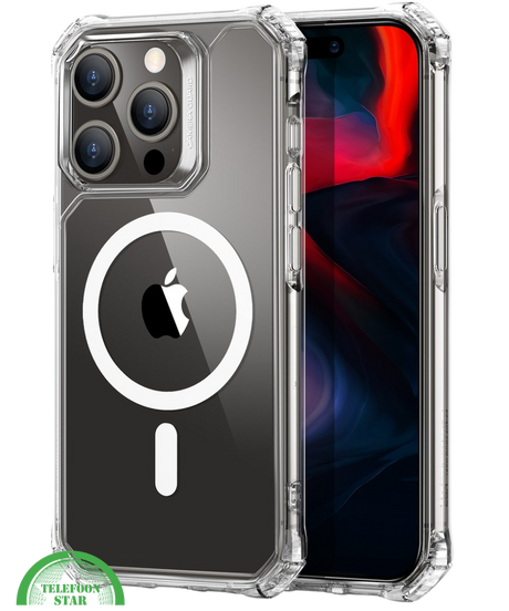 Hoesje voor iPhone 13 Pro Max MagSafe, Sterk, Transparant &amp; Silicone