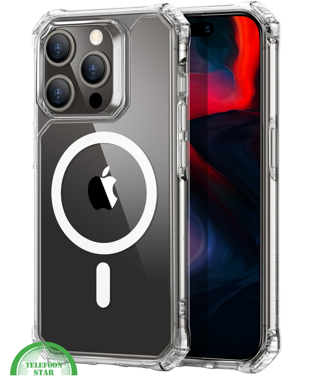 MagSafe Hoesje voor iPhone 15 Pro &ndash; Sterk, Transparant &amp; Magnetisch