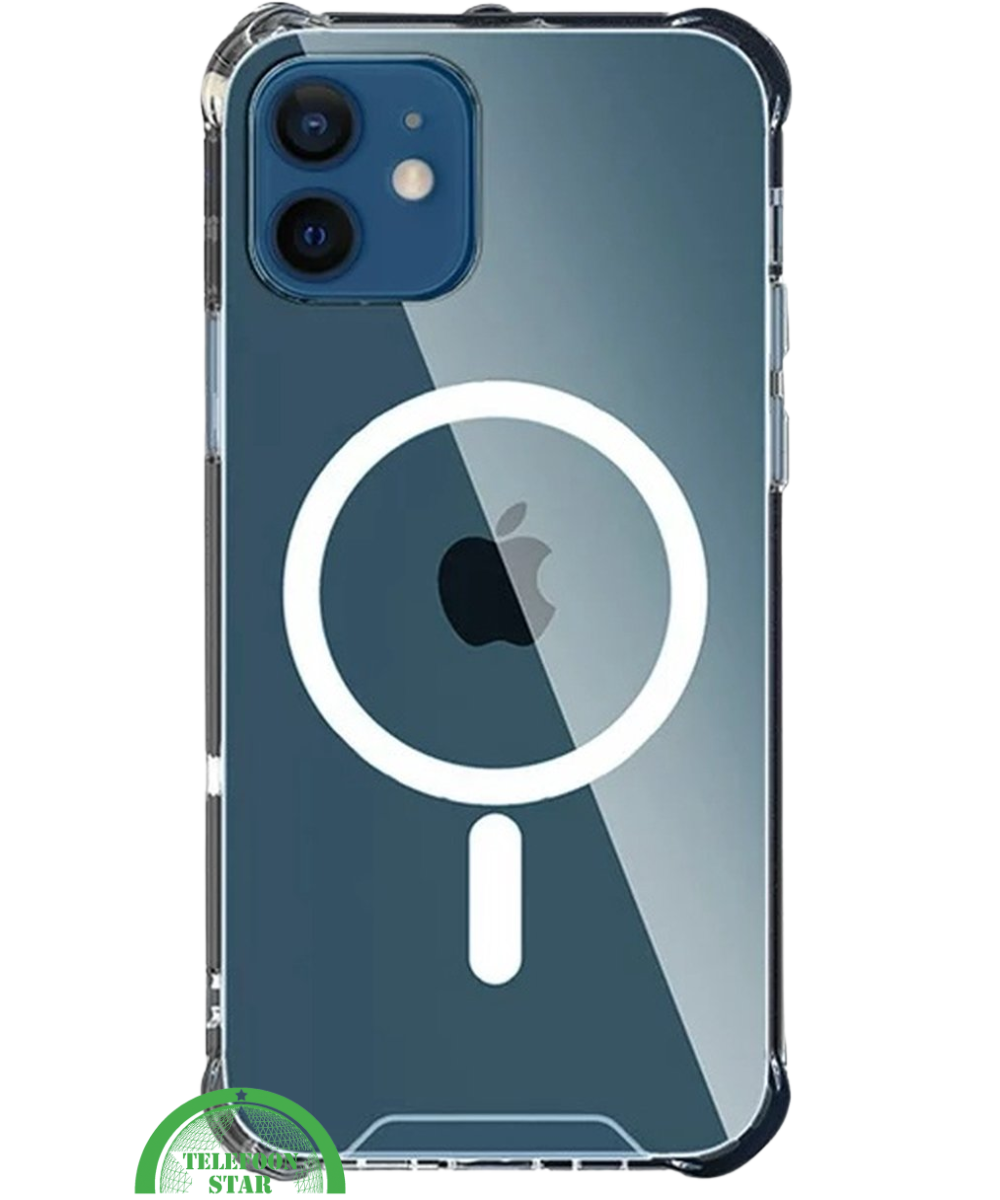 Hoesje voor iPhone 12 Mini Silicone, Slank, Sterk & Transparant MagSafe
