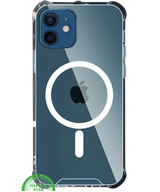 Hoesje voor iPhone 12 Silicone, Slank, Sterk &amp; Transparant MagSafe
