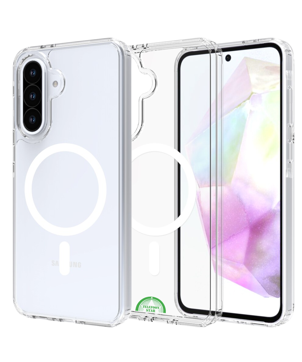 Hoesje voor Galaxy A57 Transparant Magneetring Slank Magnetisch & Schokbestendig