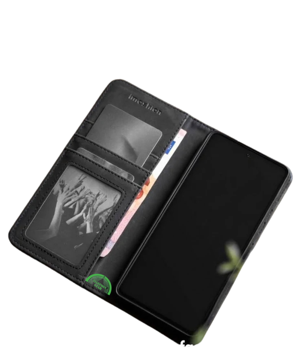 Google Pixel 10a Bookcase Hoesje Zwart Leren Look Met Pasjeshouder