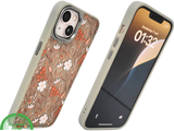 Floral Softcase iPhone 13 / 14 &ndash; Bloemen Hoesje met Groene Rand | Telefoonstar