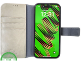 Groen Bookcase Hoesje 2 en 1 iPhone 15 Pro &ndash; Lederen Look &amp; Kaartvak | Telefoonstar.nl
