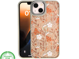 Floral Softcase iPhone 13 / 14 &ndash; Bloemen Hoesje met Groene Rand | Telefoonstar