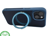 iPhone 15 Hoesje &ndash; Donkerblauw Met Ringhouder &amp; MagSafe | Stevig, Stijlvol &amp; Slim