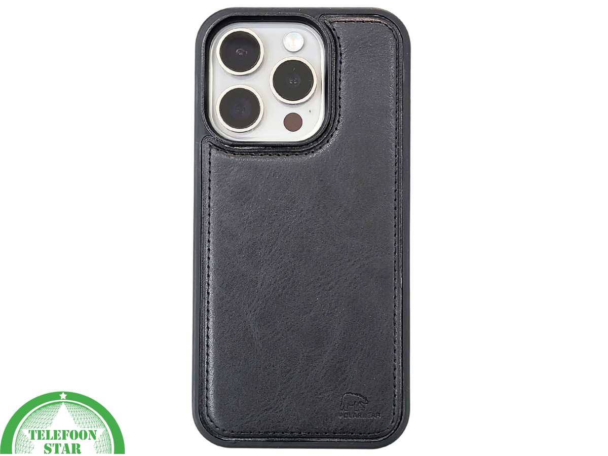Zwart Bookcase Hoesje twee en een iPhone 15 Pro Max&ndash; Luxe PU-leer &amp; Kaarthouder | Telefoonstar.nl